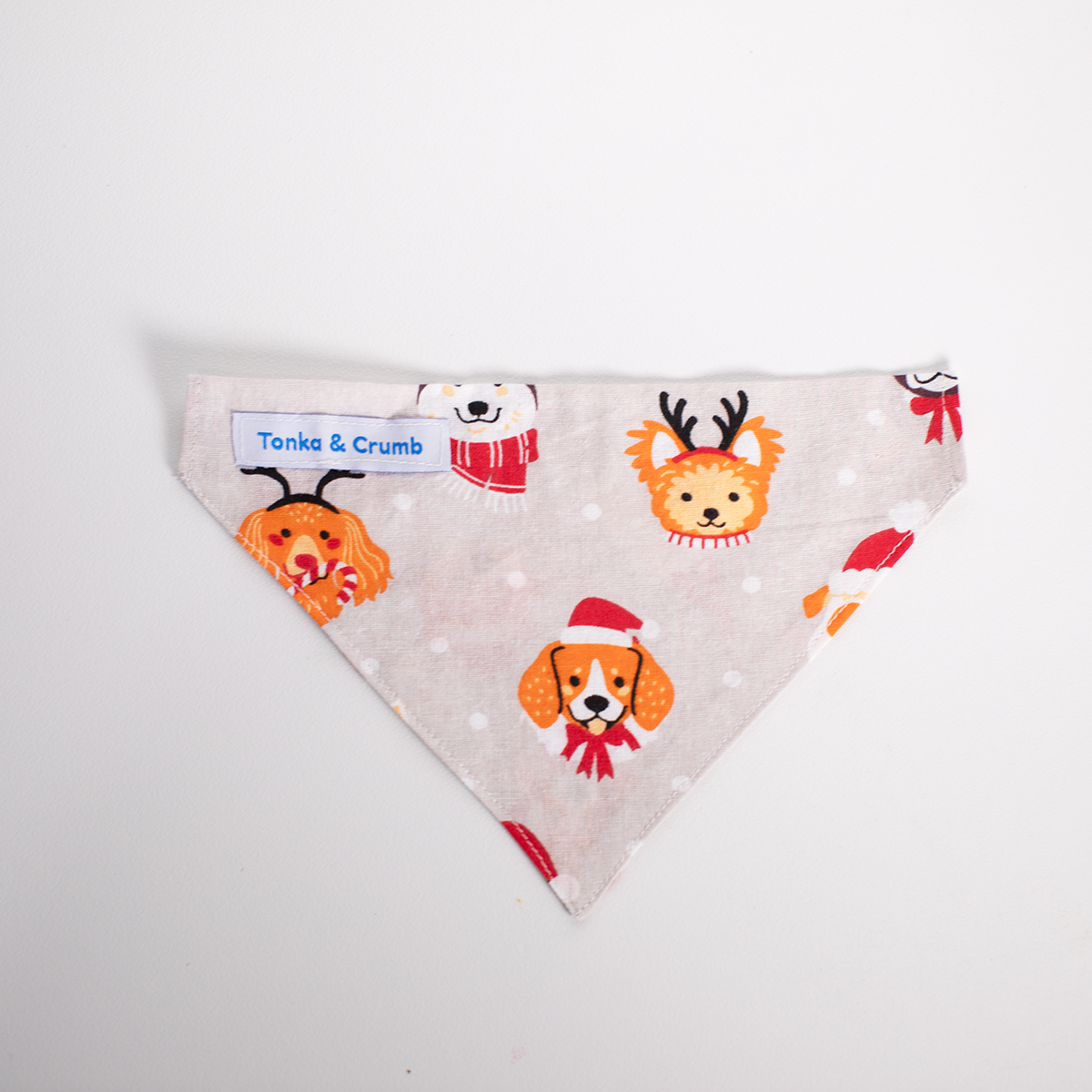 Dog bandana featuring Christmas dog prints