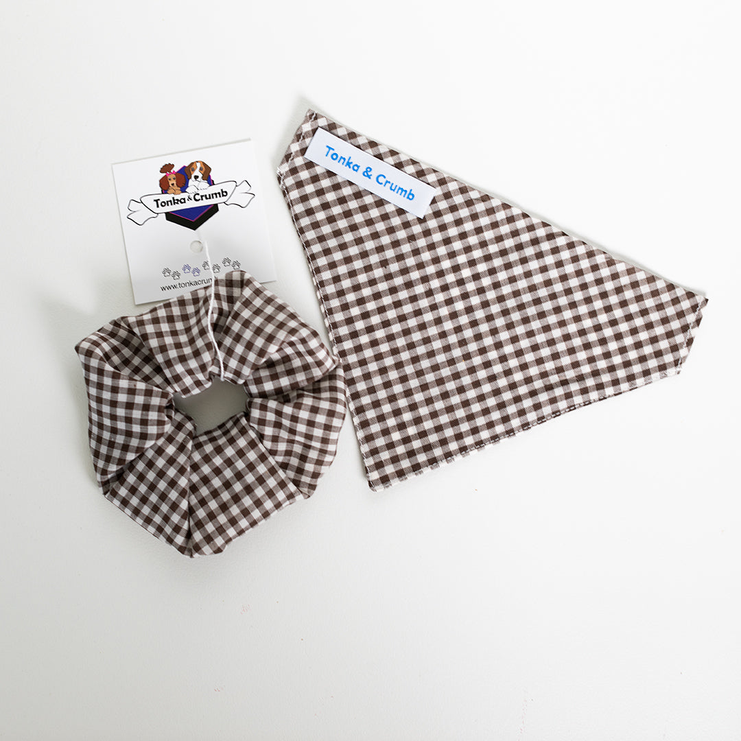 Scrunchie | Brown Gingham