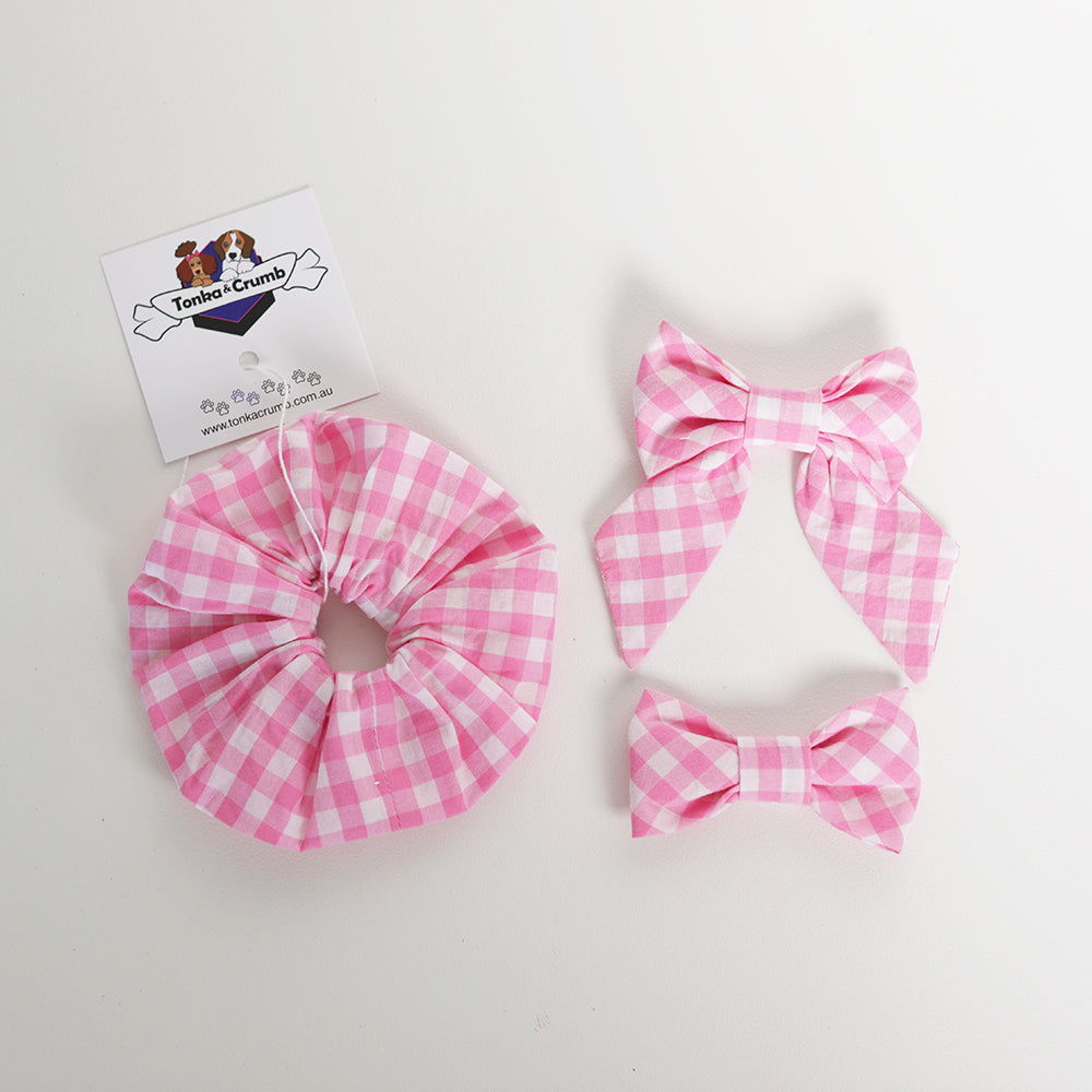 Pet bow tie and other matching accessories