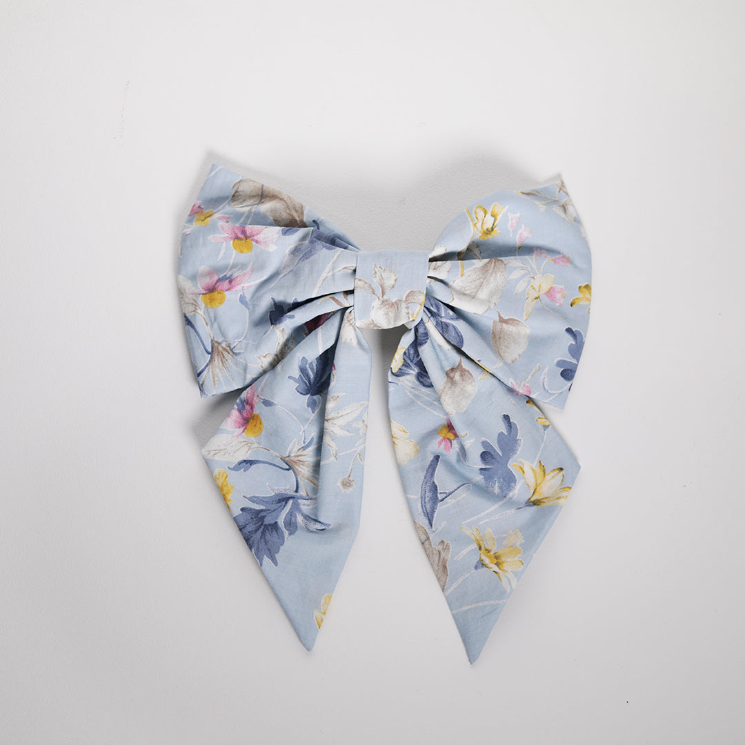 Regency blue women's hair bow