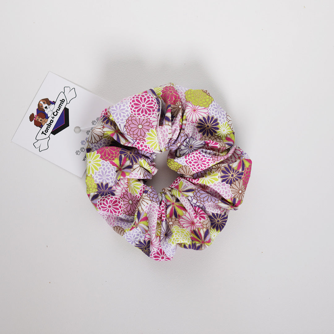 Gingham scrunchies in four colours