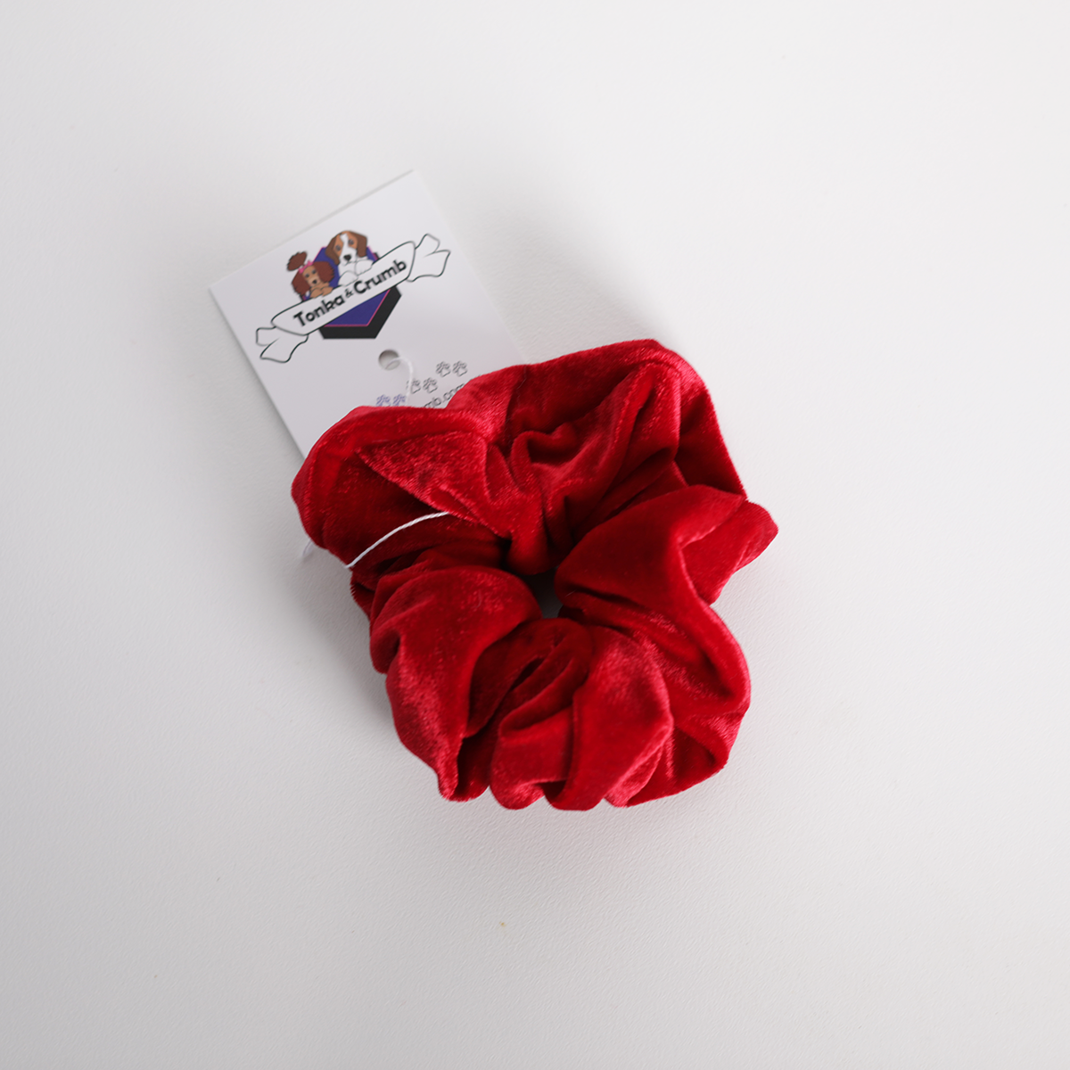 Gingham scrunchies in four colours