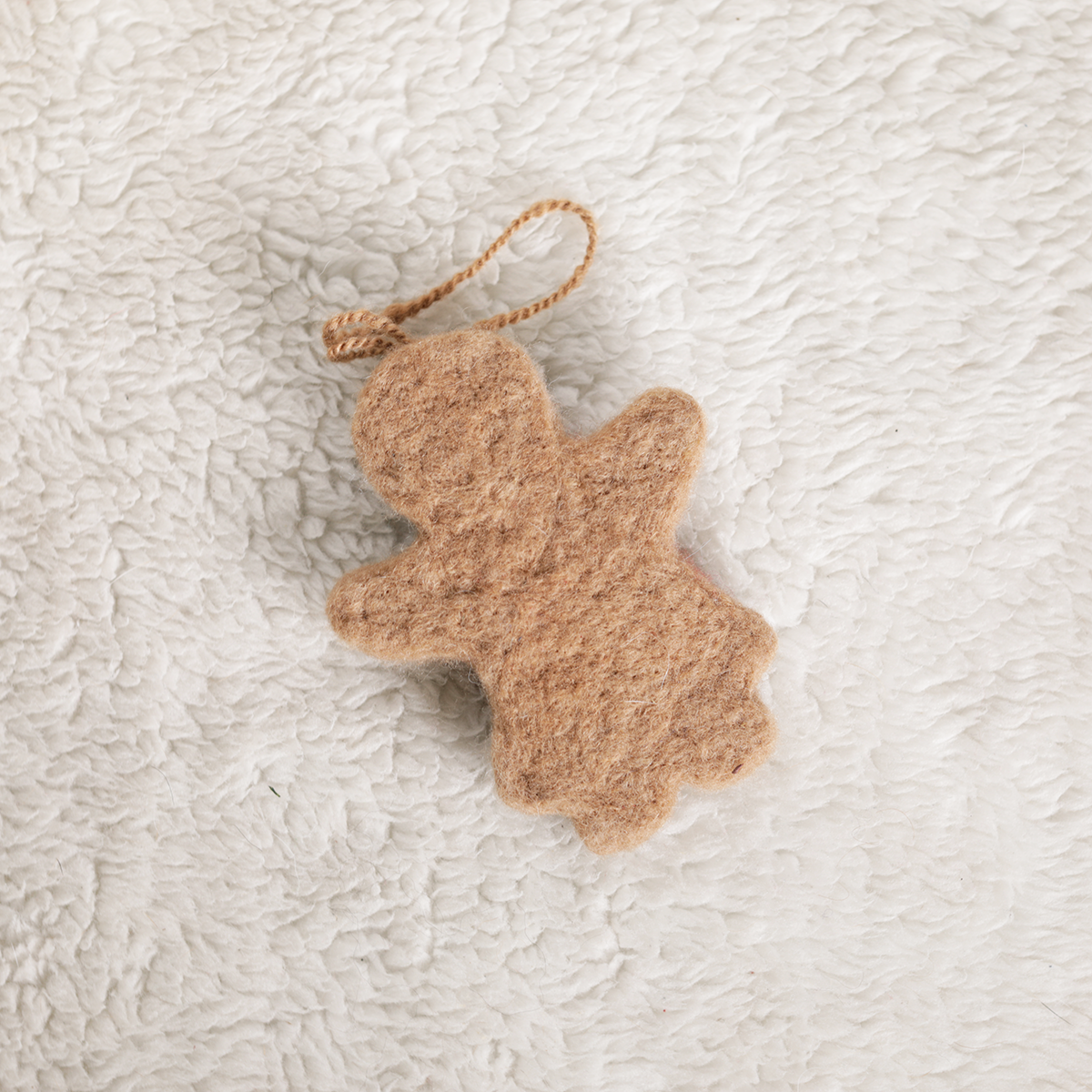 Back of felt gingerbread woman 