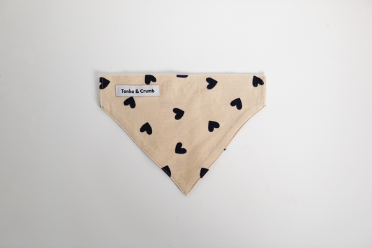Pet Bandana | Dark Navy Corduroy Hearts