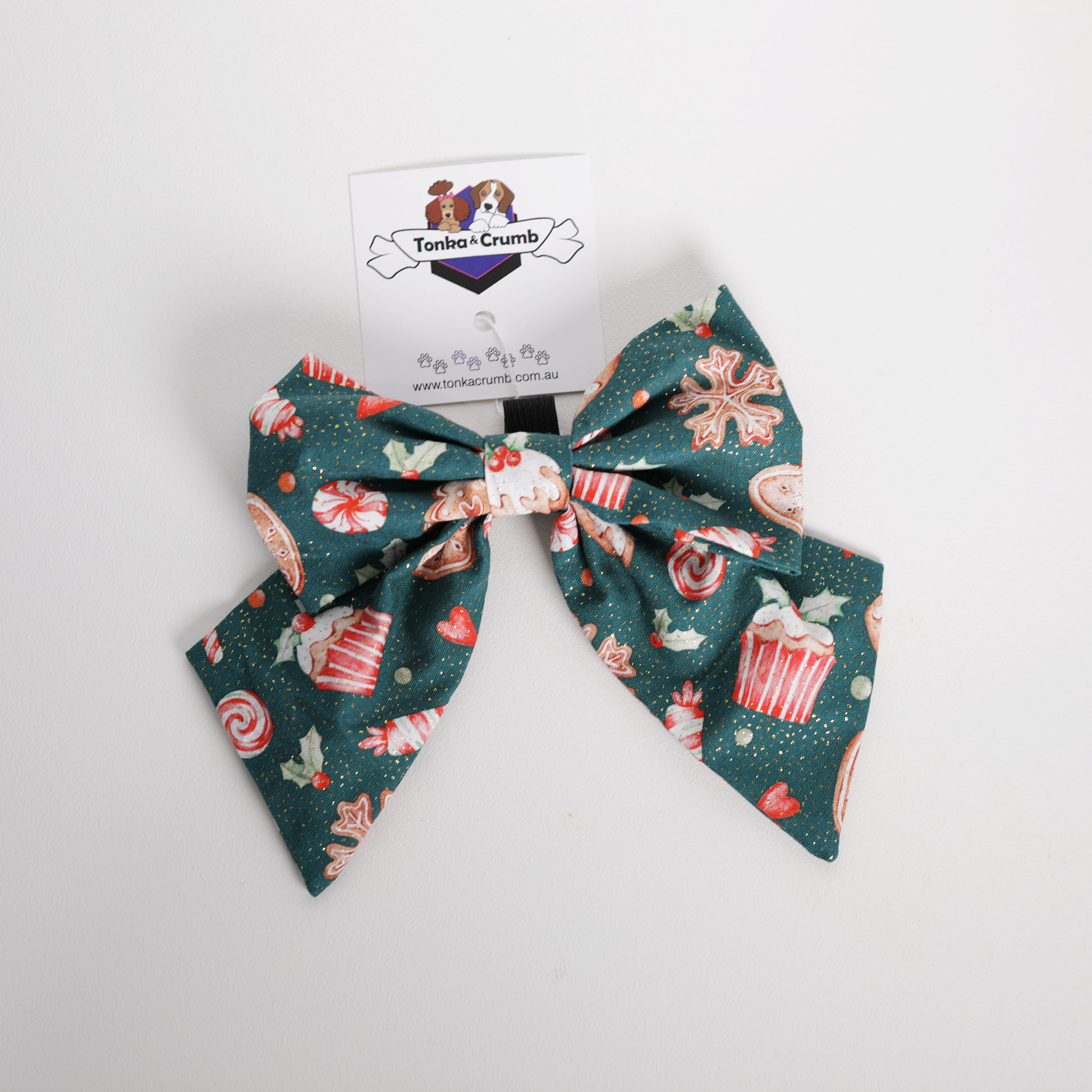 Festive pet bow for dogs