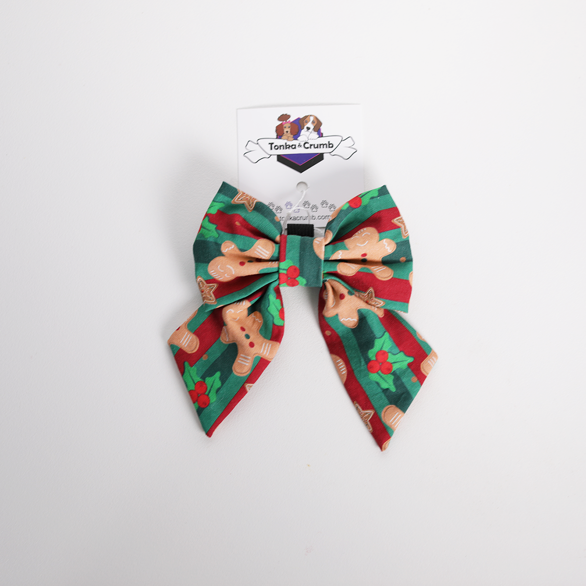 Gingerbread man bow for dogs