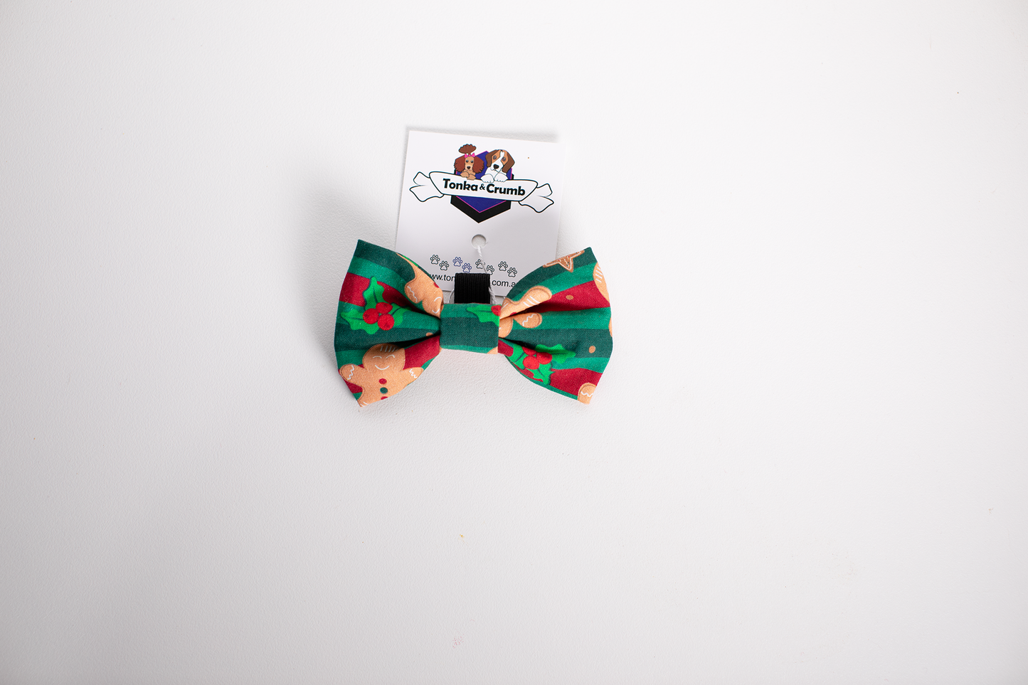 Gingerbread man dog bowtie