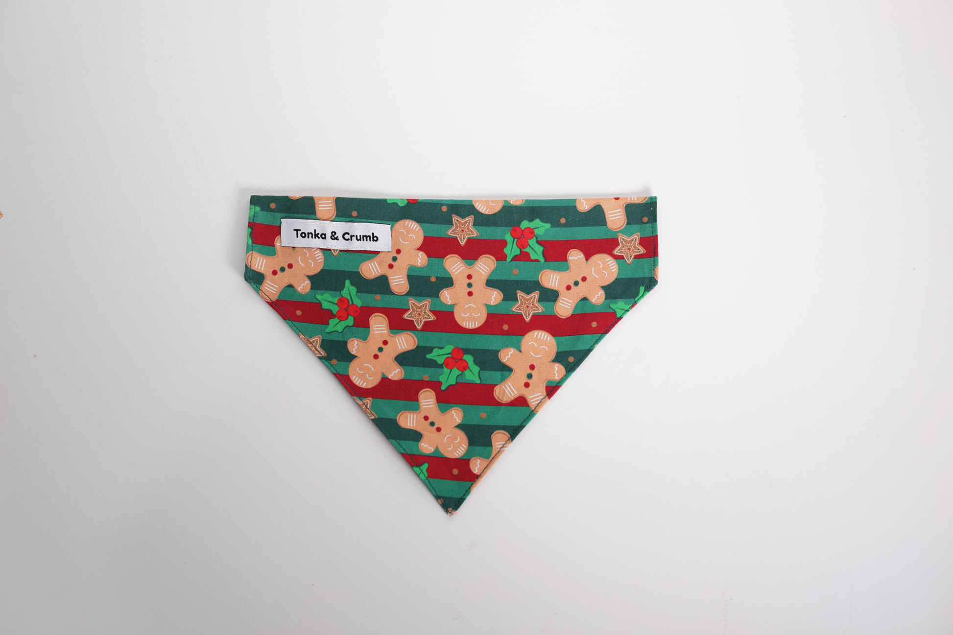 Christmas gingerbread man dog bandana