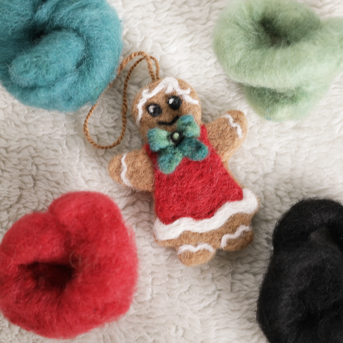 Felt gingerbread woman