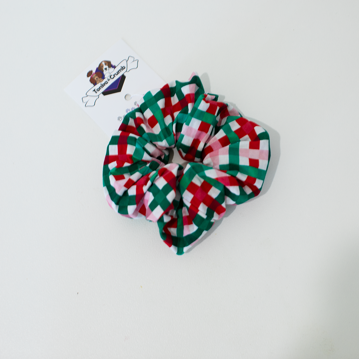 Scrunchies for women in check design