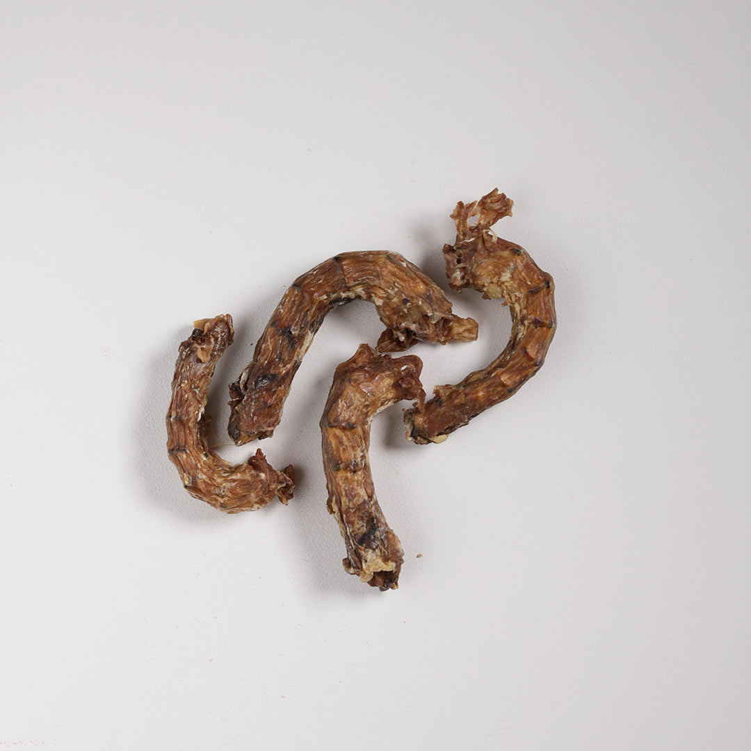 Dehydrated chicken necks dog treats