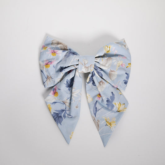 Regency blue women's hair bow