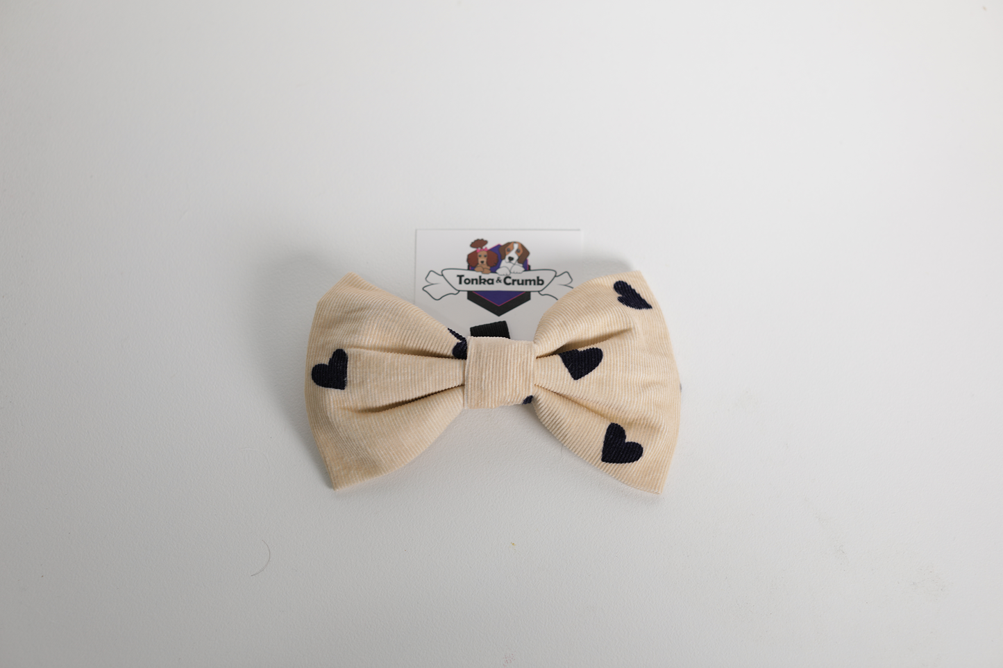Corduroy dog bow tie