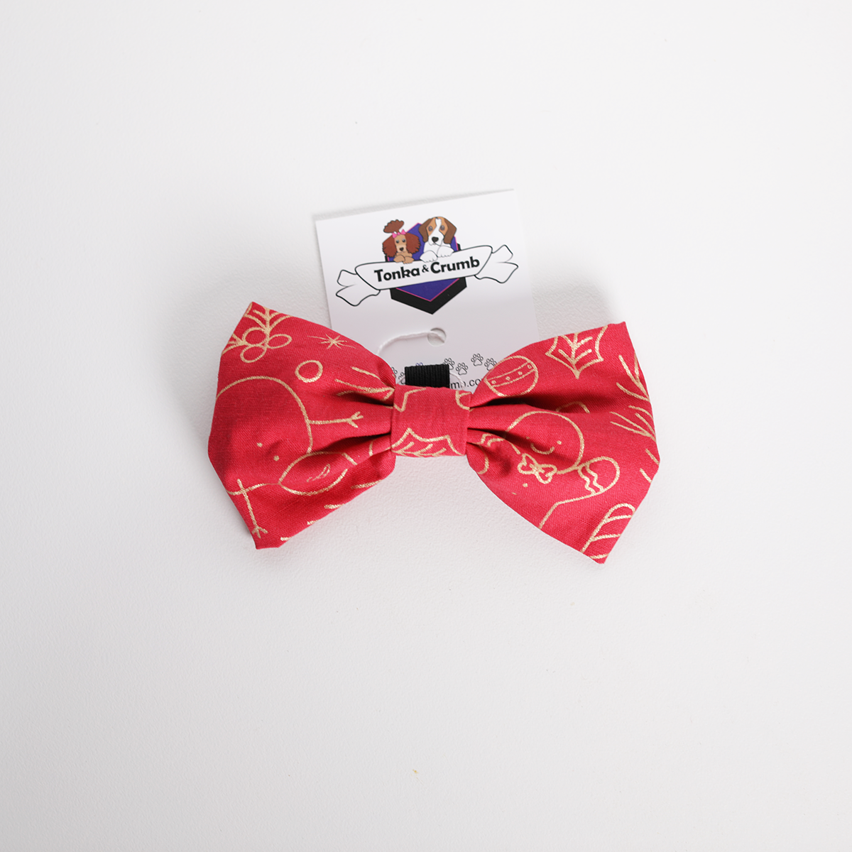 Festive bow in red and gold